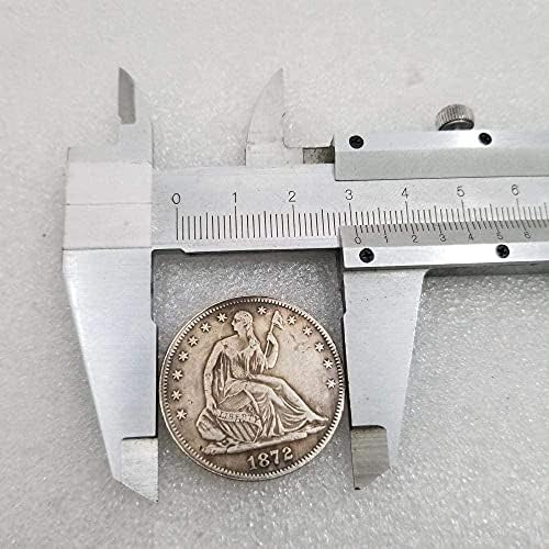 Антички занаети Американски 1872 година од месинг од половина долар сребрен сребрен долар сребрен круг Странски сребрен долар