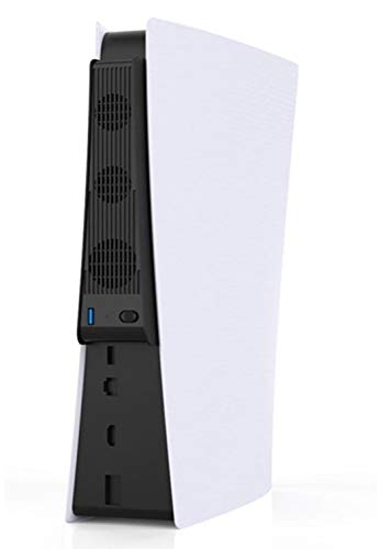 PS5 Вентилатор За Ладење, Станица ЗА Ладење FANPL За Sony Playstation 5 Дигитално Издание &засилувач; Ултра HD Конзола со 3 Вентилатори за Ладење и USB Порта