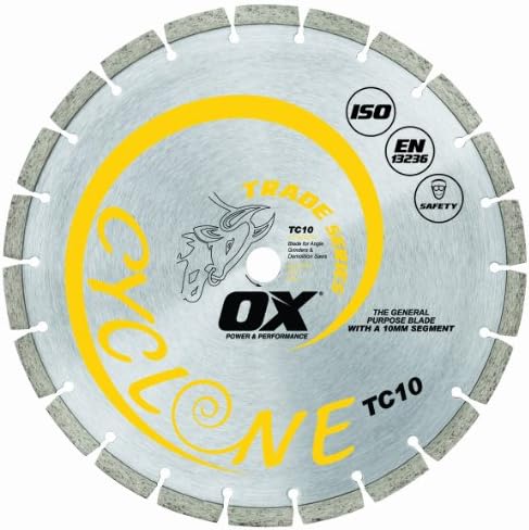 OX OX-TC10-12-20 Трговска општа намена 12-инчен дијамантски сечило, 20мм.