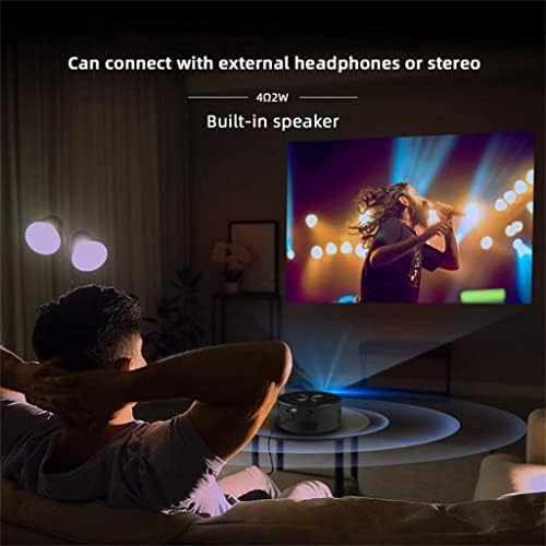 FZZDP Black LED Projector Support 1080P Home Theater Media Player Home Wired Projector Screator Projector