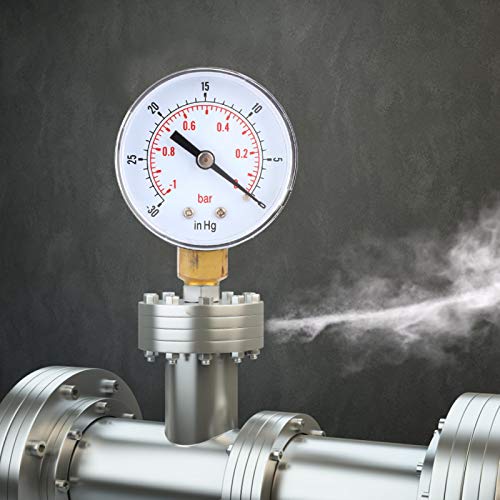 Вакуумски мерач -1-0BAR -30-0INHG 50мм 1/8 BSPT мерач на притисок за водно масло за вода