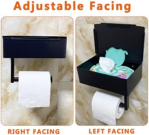 Држач за тоалетна хартија Хакинчи, не'рѓосувачки челик со испрскан диспензер за влажни марамчиња, сет на држачи за тоалетна кутија, складирање