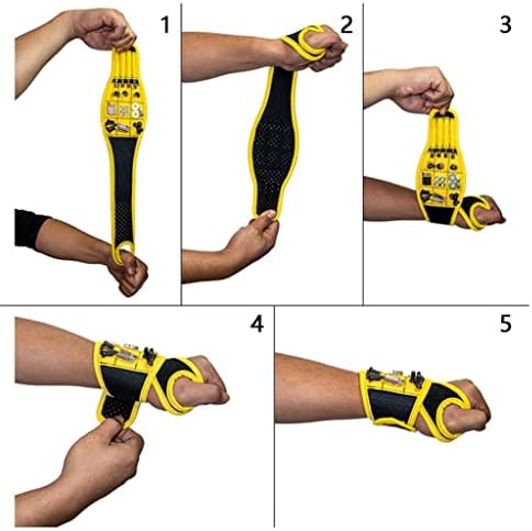 Wdbby Магнетна лента за преносни торби Електричен појас на зглобот на зглобот, нокти за вежбање, вшмукувачки алатки за поправка