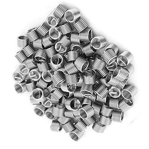 100 парчиња спирален тип намотани, хеликоил хеликоил M8 2D жица за поправка на завртки за поправка M6X1.0x1.5d 304 Не'рѓосувачки челик Поправка