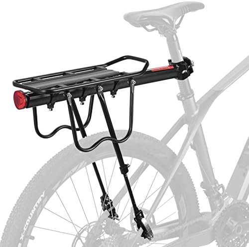 Rockbros Заден велосипед решетката за велосипеди за велосипед, целосна брзо ослободување, прилагодлив носач на велосипеди велосипедски багаж
