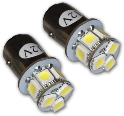 Tuningpros LEDSL-1157-WS9 Стоп СВЕТЛИНАТА LED Светилки 1157, 9 SMD ПРЕДВОДЕНА Бела 2-Компјутер Во Собата