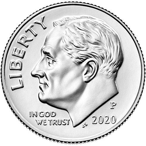 2020 П,Д Бу Рузвелт Диме Избор Нециркулирани Нас Нане 2 Монета Во Собата