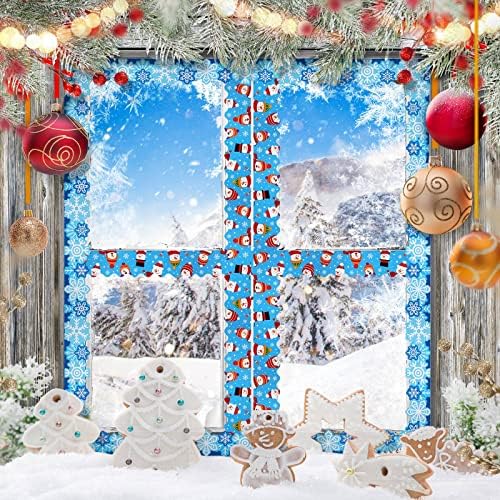 137,8 FT Зимски билтен граничен божиќна гранична хартија Снежен човек Пингвин Снегун бранови Трим граница за канцеларија за одмори во училница Отстранлив chalkboard wallиде