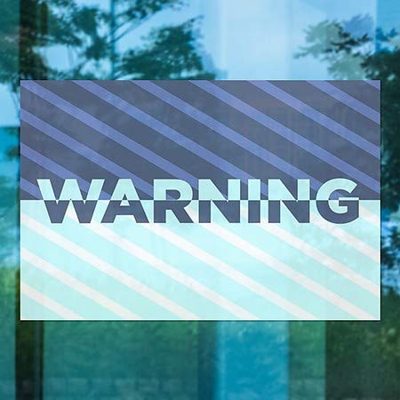 CGSignLab | Предупредување-Ленти Сина Прозорец Прицврстување | 36 x24