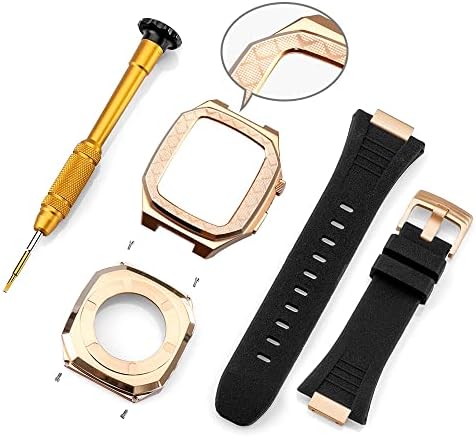 Комплет За Модификација НА ЕКИНС Метална Рамка за Apple Watch 8 7 6 5 4 42mm 44mm 45mm Рамка За часовник Замена На Метални Ремени За