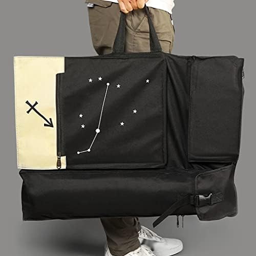 Jrdhgrk Ретро сликарска торба со повеќе функции со двојно рамо ранец водоотпорен алатка за складирање на скици на отворено