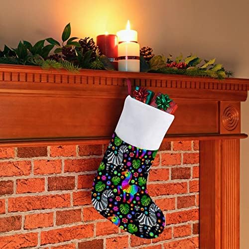 Зебра виножито цвеќиња и остава Божиќно порибување Божиќни чорапи торбичка куќа семејство Божиќ декор