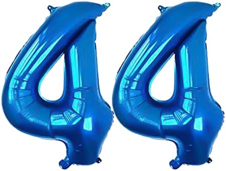 XLOOD Број 44 Балони 32 инчен Дигитален Балон Азбука 44 Роденден Балони Цифра 44 Хелиум Балони Големи Балони За Роденден Забава Материјали