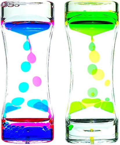 Тајмер за меурчиња со течно движење на Big Mo - Правоаголна сензорна релаксација Вода играчка - разновидни бои, 1 парче
