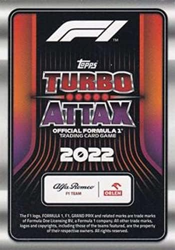 2022 Топс Формула 1 Турбо Атакс 85 Валтери Ботс Официјална картичка за трки Ф1 во сурова состојба