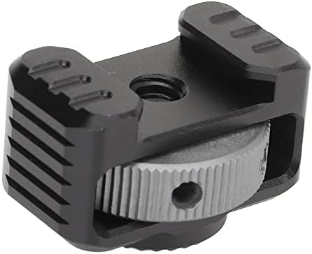 Разновиден додаток на камера: Заграда за продолжување на ладни чевли со дупка за завртки од 1/4 инчи за лесен микрофон или пополнување