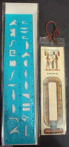 1 египетски фараон папирус празни обележувачи на книги ознаки ознаки за книги + 1 пластична матрица владетел напишете го вашето име папири