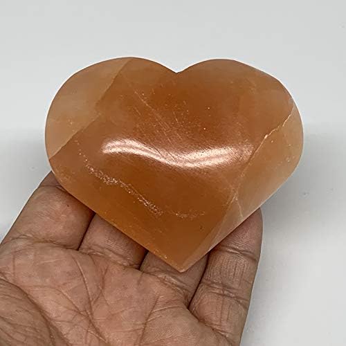 Watangems 163g, 2,5 x 3 x 1,1 природен портокал селенит заздравување на срцето кристал реики енергија, од Мароко, Б9003