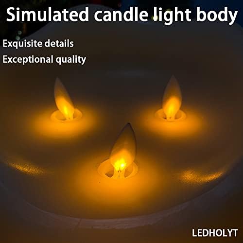 Ledholyt 8 инчи безмилосна голема восочна свеќа со далечински управувач и симулација на столб на столбови, надградена 3 свеќа за