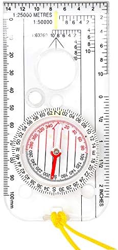 Компас за навигација Explorer/Магнетски компас за читање на мапи за експедиции, владетел со лесна мапа, компас со прилагодлива деклинација