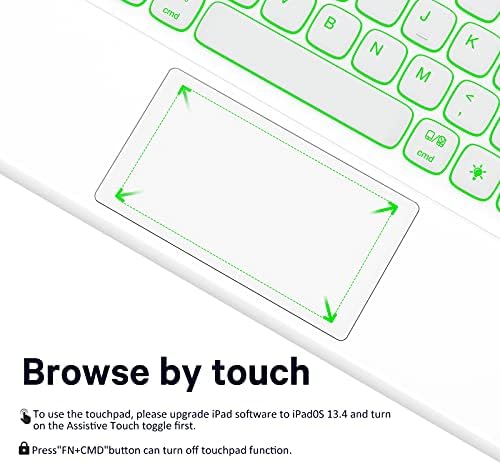 iPad Air 5 -та/4 -та генерација кутија со тастатура, тастатура iPad Pro 11 инчи, паметен патечен пад, 7 позадини во боја, безжична тастатура