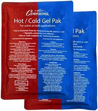 Топол или ладен гел пакет - сет од 2 xl пакувања со мраз и греење - големи патеки за еднократно користење за топла и ладна компресија, лекување