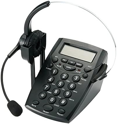 Телефон за слушалки на центри за повици на Бенотек со микрофон за слушалки за откажување на бучава и DialPad за центар за повици во канцеларија