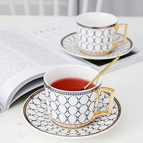 Gppzm чајник керамички чај сет тенџере со тенџере со котел отпорен на топлина инфузер бујлоар, чаши за кафе, чаши чаши златна рачка