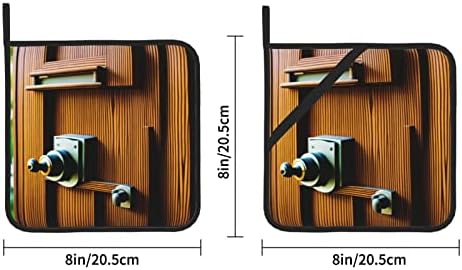 Дрвени врати и заклучување печати 2 држачи за садови за кујнски држачи за отпорни на топлина поставуваат држачи за садови за садови за