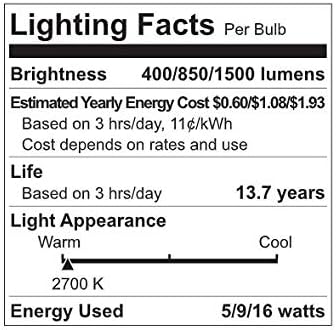 GE Осветлување Релаксираат LED 3-Насочен Сијалица, 5/11/16 Вати, Мека Бела, А21 Стандардна Сијалица, CA Во Согласност
