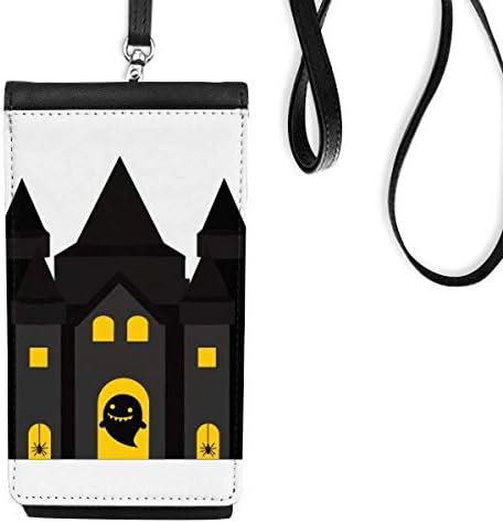 Бајка замок Шарена илустрација Телефонски чанта чанта што виси мобилна торбичка црн џеб