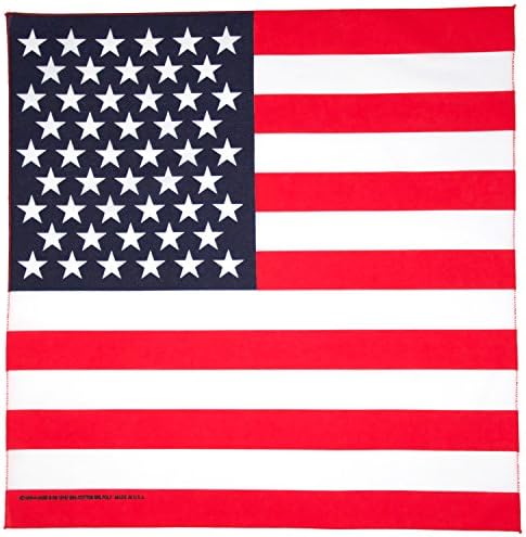 Американско Знаме Бандана 3-Пакет-Направен Во САД 70 Години-Продаден Од Ветеринари-Зашиени Рабови