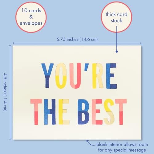 Комплетна картичка за честитки од Kејт Спајд Newујорк со празен ентериер и коверти, канцелариски материјал за сите прилики, вие сте најдобри