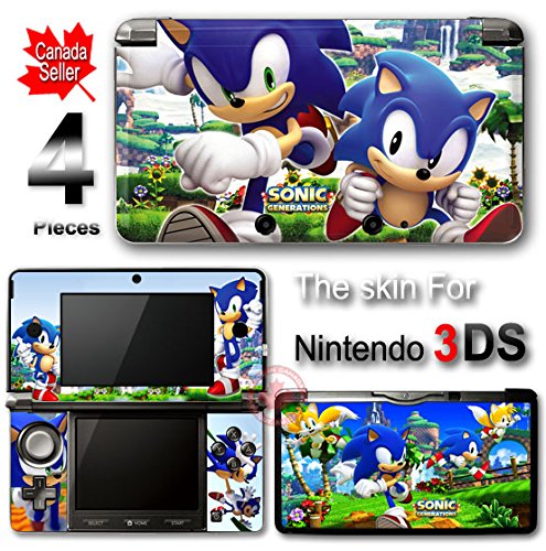 Sonic неверојатна нова налепница за декларирани за налепници за винил на кожата #2 за Nintendo 3DS