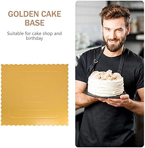 Генерички Табли за Торта Од 10 парчиња Торта Квадратни Основни Табли Чинија За Торта Круг Картонска Основа Мус Основен Круг За Торта Златна Табла за Украсување Торт