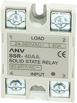 Нова LON0167 SSR-40 AA се прикажани 40A AC 80-250V сигурна ефикасност на AC 24V-380V SSR Solid State Relay + топлински мијалник + Термичко соединение