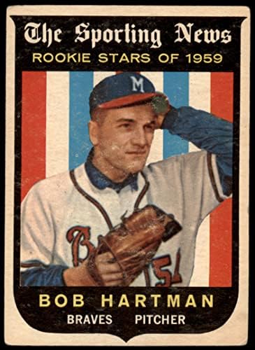 1959 Топпс 128 Боб Хартман Милвоки Храбри Дин картички 2 - Добри храбри