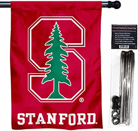 Универзитетот Стенфорд Двострано Банер Со Знаме Пол Сет