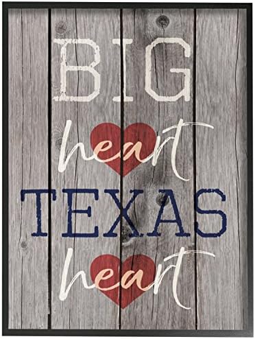 Колекцијата Ступел Домашен Декор Голем Тексас Срцето Преголеми Испружени Платно Ѕид Уметност, 24 х 30
