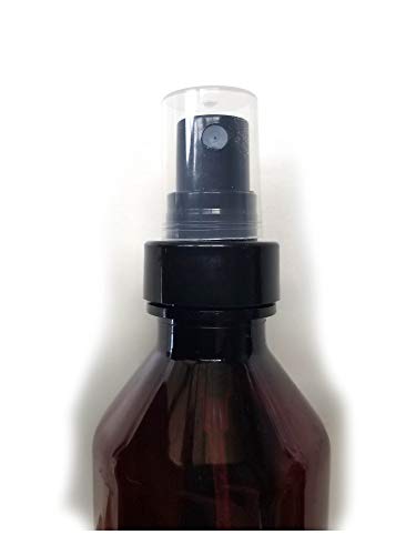 Празен БПА бесплатно полнење на килибарско милениче пластично шише со црно распрскувач на магла