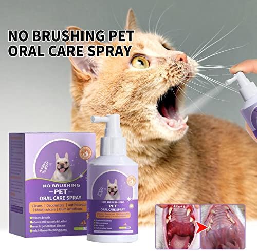 Спреј за чистење на заби на кучиња Какина и мачка за чистење на заби за кучиња и мачки за заби за заби за кучиња и мачки
