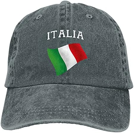 Cutedwarf Италија Италија Италијанско знаме Унисекс прилагодлива памучна бејзбол капа Каубојски капа тато Капчиња Деним Каминувач капа
