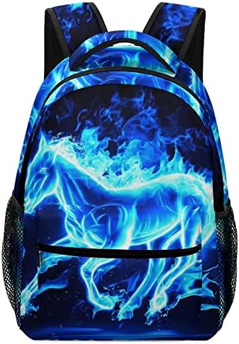 Сини оган Фламинг ранец за патувања со коњи Мода рамо торба со мала тежина мулти-џеб дневен пакет за училишна студија работа шопинг