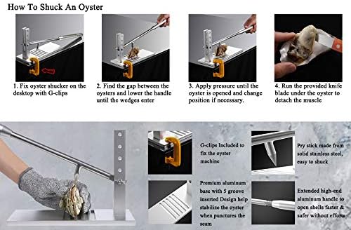 Сет на алатки за остриги на Ropto Oyster, алатка за тресење на остриги, алатка за отворање на остриги постави машина за остриги на остриги