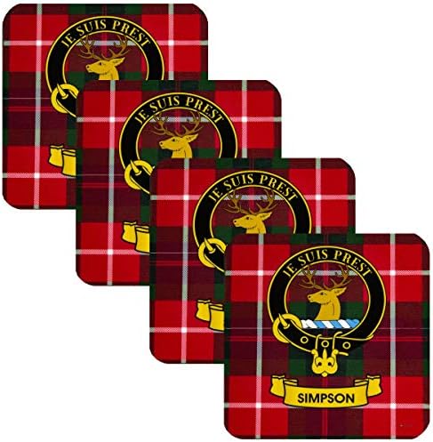 Јас LUV Оод Симпсон Плоштад Coasters Шкотскиот Клан Сртот На 4 Од шкотска