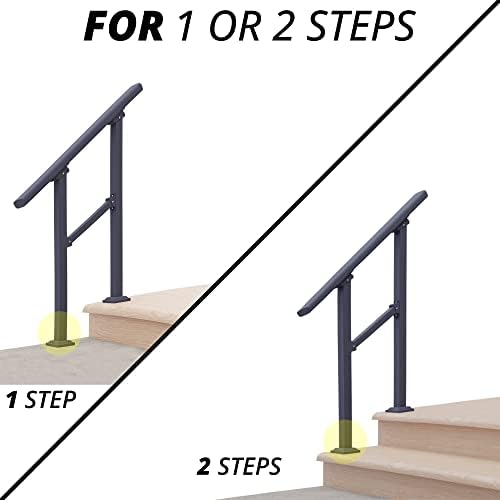 CHR 2 и 4 чекори на отворено рачни шини за чекори, комплет за прицврстувачи на црно ковано железо