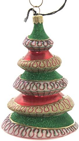 Глитарази лента од лента за бонбони, стакло Божиќен украс со радост на светот колекционерски колекционери - 4,5 Х.