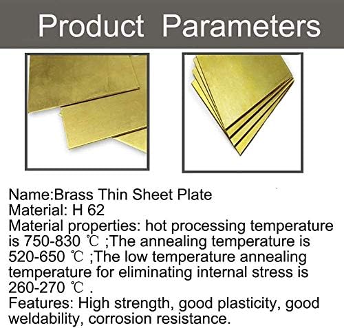 Метална плоча од месинг плоча со метални плочи метални суровини за ладење Индустриски материјали H62 Cu 150mmx150mm, 3MMX150MMX150mm