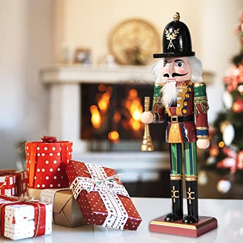 Божиќни дрвени ореви фигурини, 30 см дрвена оревчеста војник - дрвени Божиќни украси за оревче, декор на тремот, затворено на отворено