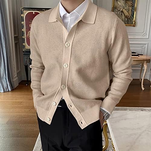 Јакни за мажи есен и зимска машка мода лабава кардиган топла качулка јакни џемпери јакни